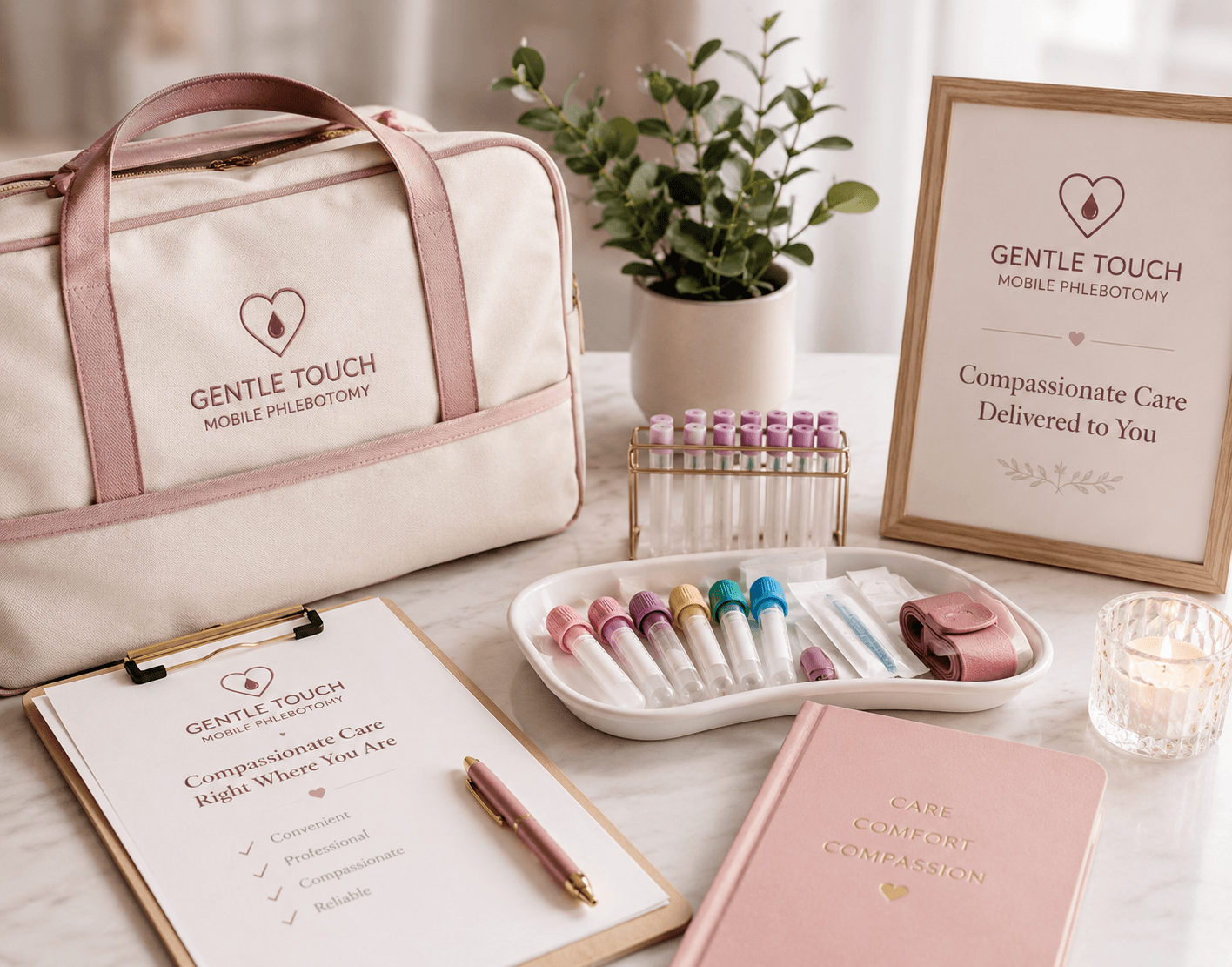 Gentle Touch Mobile Phlebotomy supplies and concierge collection kit